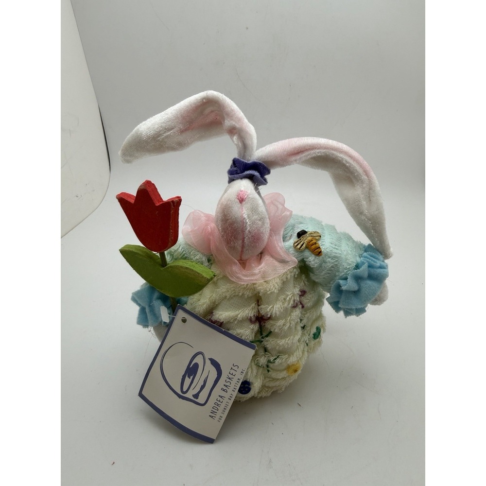 Andrea Baskets "Sunset Bay Seasonal" Bunny‎ Rabbit Easter Beanbag Plush L